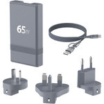 FORCE POWER Chargeur + câble de voyage 65W de voyage GaN USB-A + C