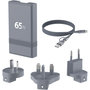 Voir la diapositive 1 : FORCE POWER Chargeur + câble de voyage 65W de voyage GaN USB-A + C