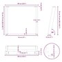 Voir la diapositive 6 : VIDAXL Pieds de table a manger forme de U 2 pcs 100x(72-73) cm acier