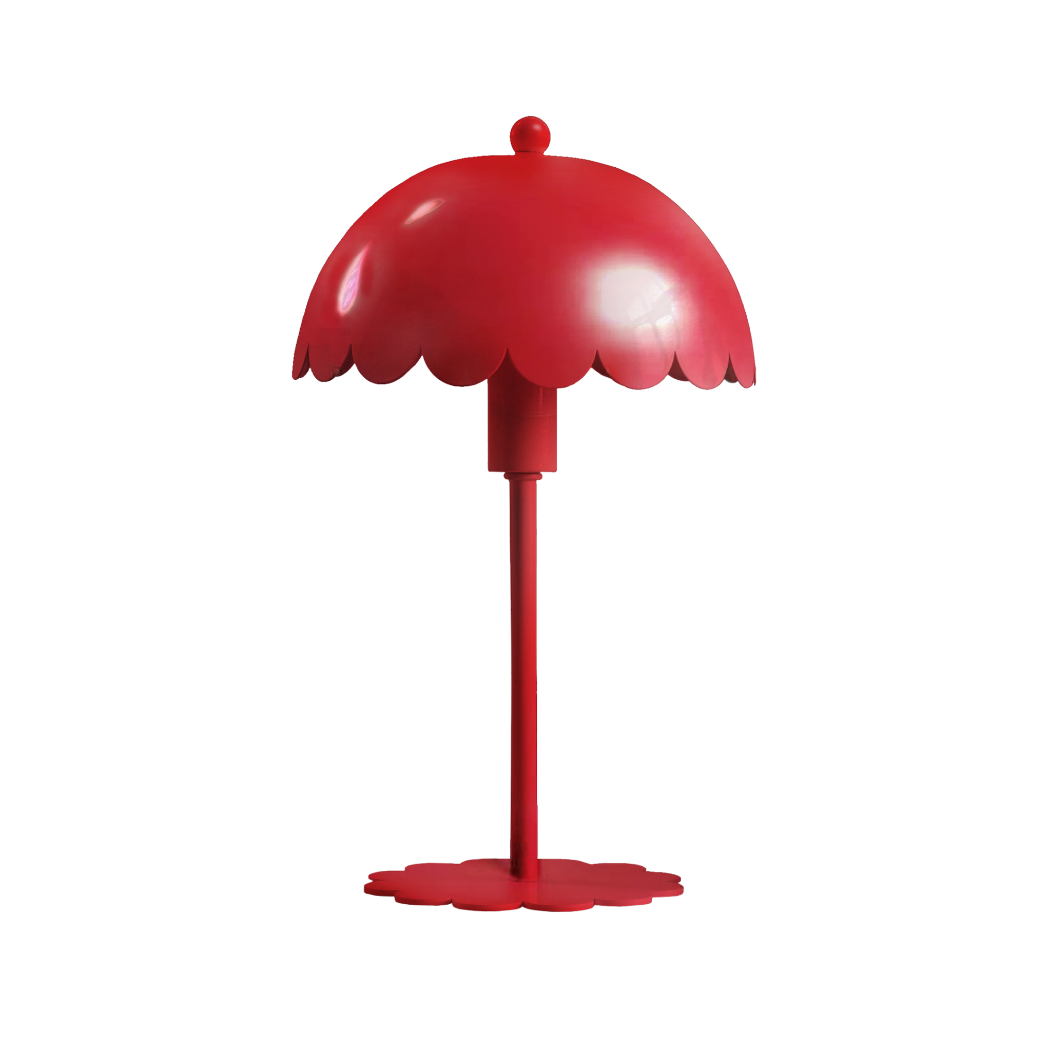 MAISON PAVANE Lampe à poser en métal rouge-margot