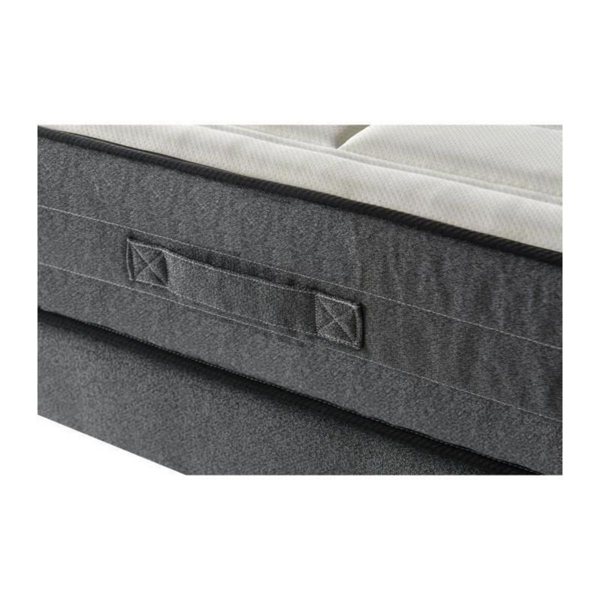 DEKO DREAM DEKO DREAM Ensemble matelas + sommiers 180x200 - Mousse memoire - 28cm - 5 zones - Ferme - HOTEL PREMIUM LUX