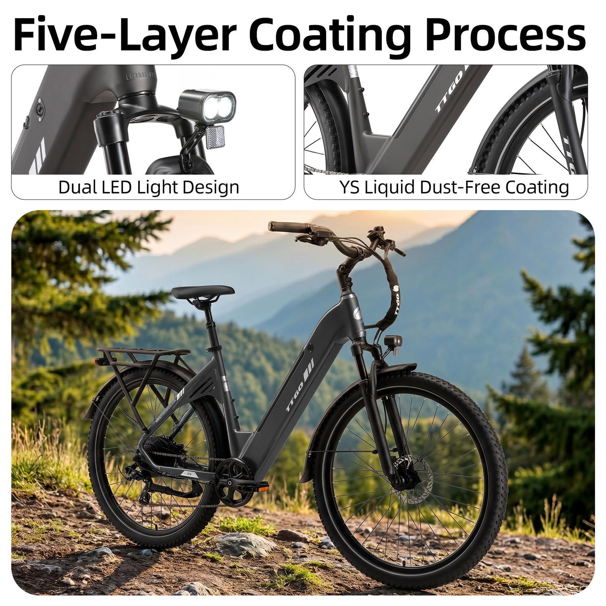 Voir la diapositive 4 : TTGO Vélo électrique TTGO C5 250 W