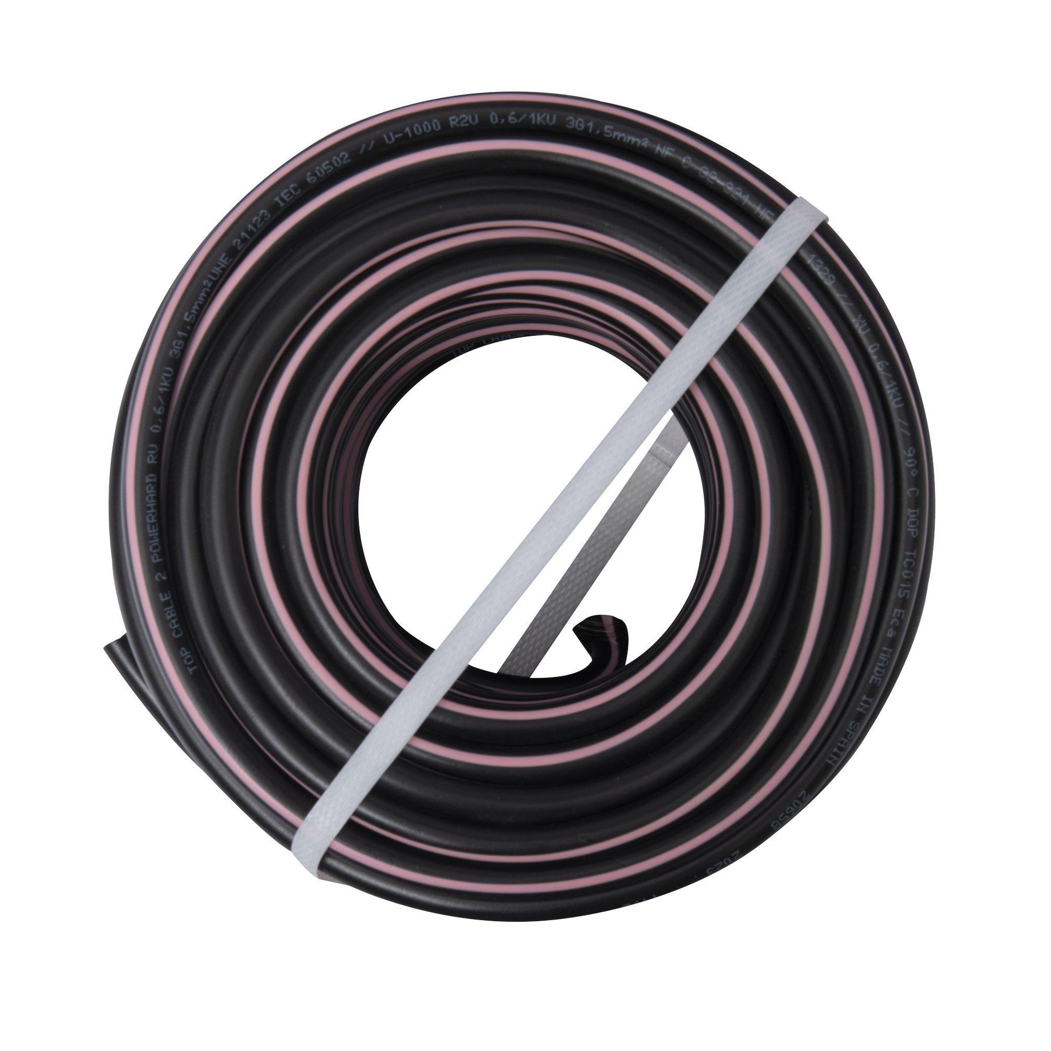 Voir la diapositive 2 : ZENITECH Câble d'alimentation U1000R2V 3G1,5 Cour - 25m