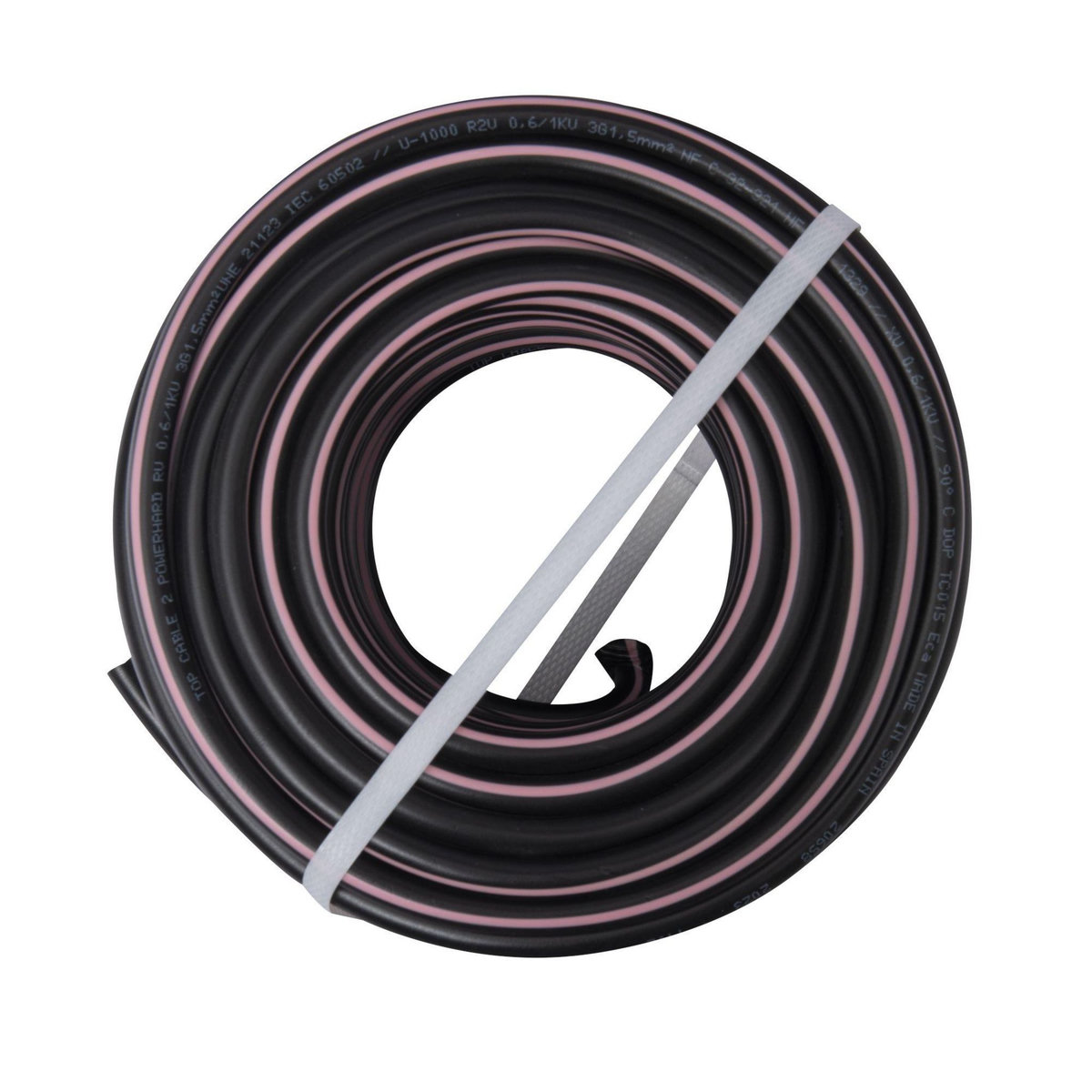 ZENITECH Câble d'alimentation U1000R2V 3G1,5 Cour - 25m