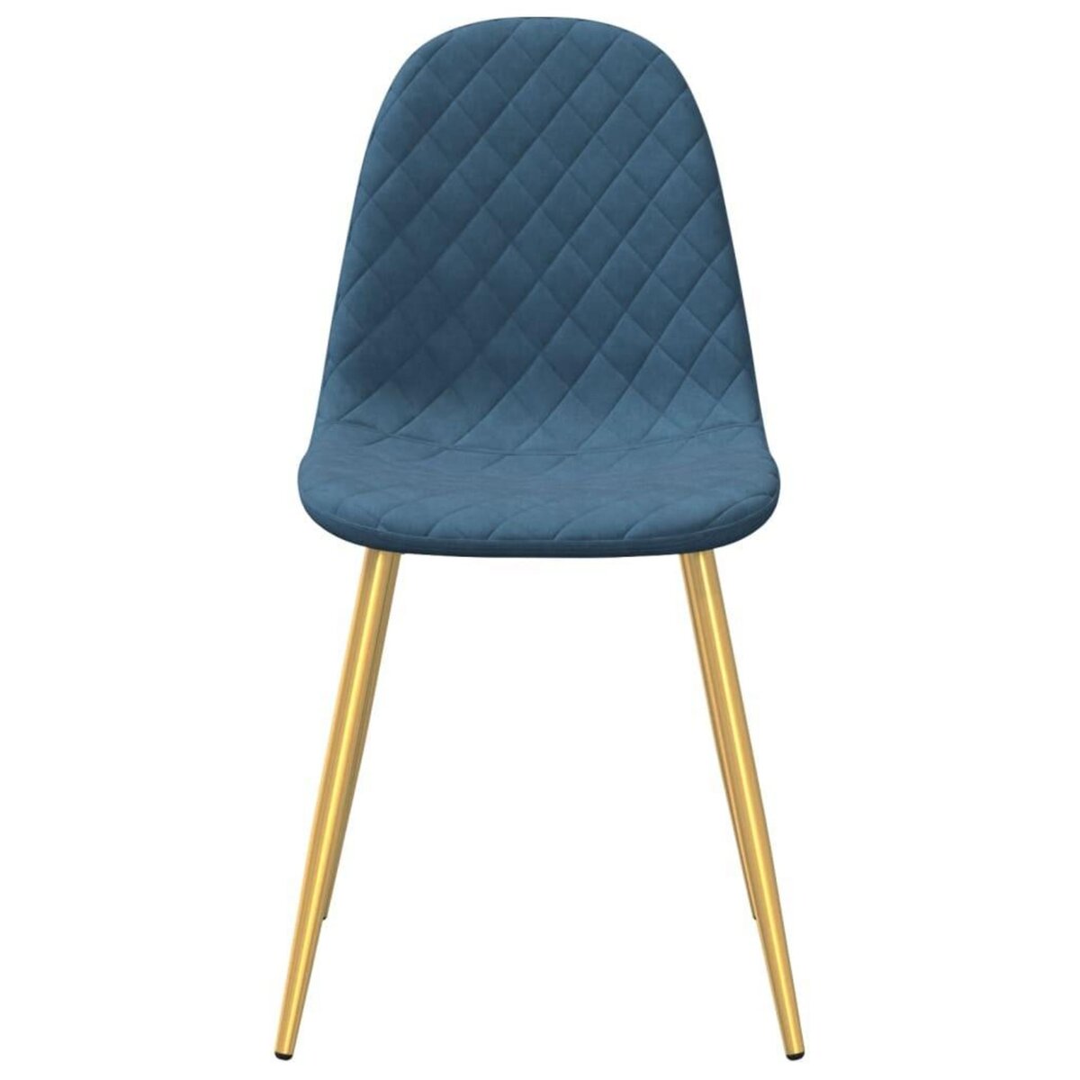 VIDAXL Chaises a manger lot de 4 Bleu Velours