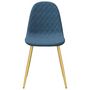 Voir la diapositive 4 : VIDAXL Chaises a manger lot de 4 Bleu Velours