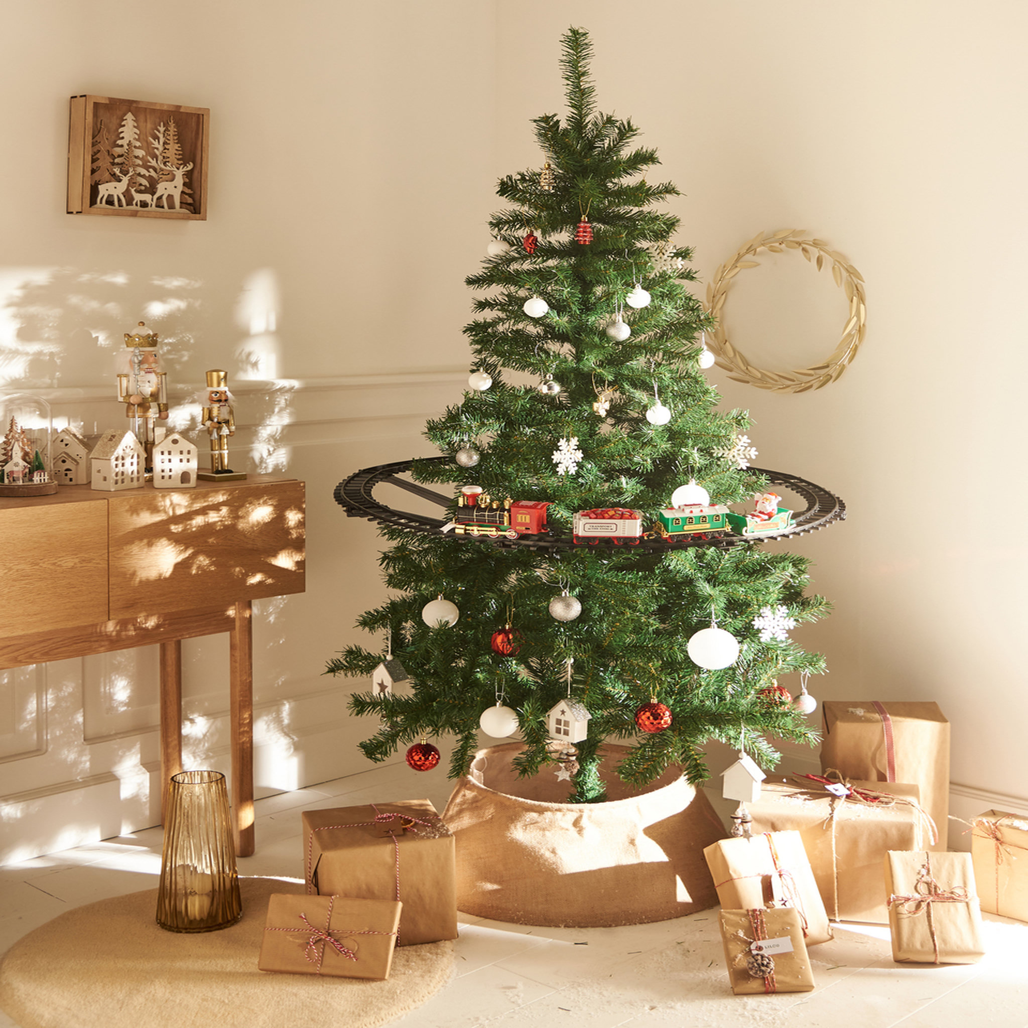 Voir la diapositive 1 : ACTUEL Sapin de Noël artificiel Needle 180 cm Ø 107,7 cm