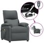 Voir la diapositive 2 : VIDAXL Fauteuil electrique de massage Gris fonce Tissu