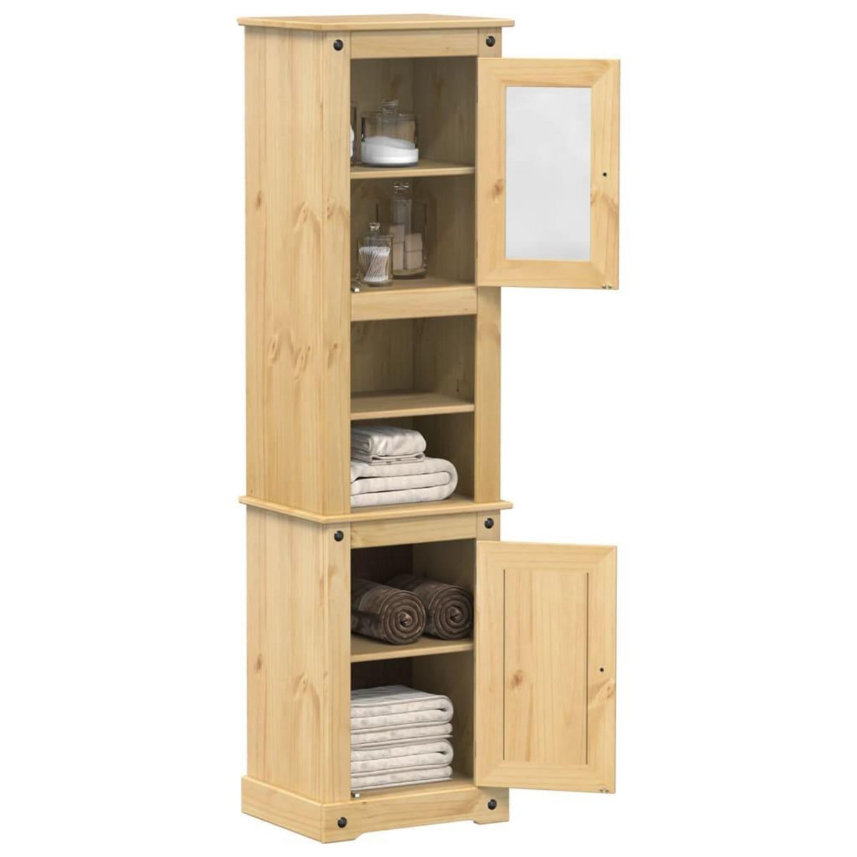 VIDAXL Armoire de salle de bain  50x40x185 cm bois de pin massif