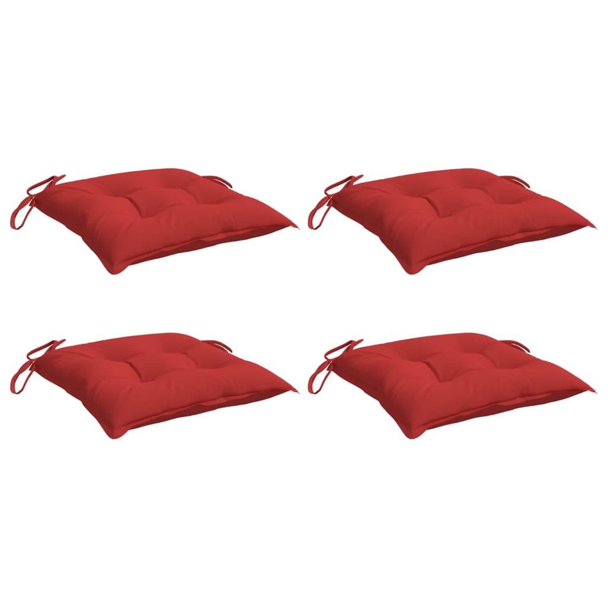 Voir la diapositive 3 : VIDAXL Coussins de palette lot de 4 rouge 50x50x7 cm tissu oxford