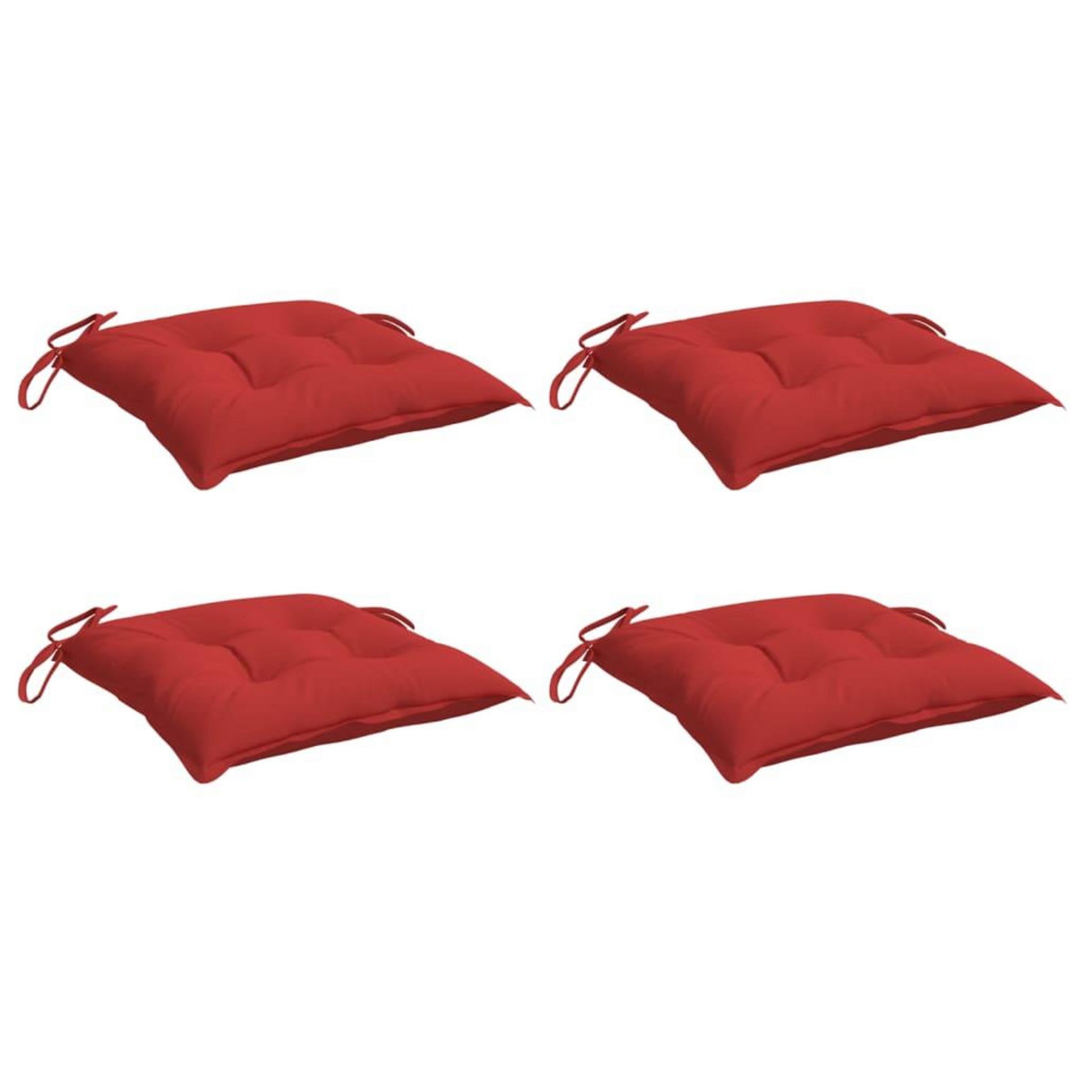 VIDAXL Coussins de palette lot de 4 rouge 50x50x7 cm tissu oxford
