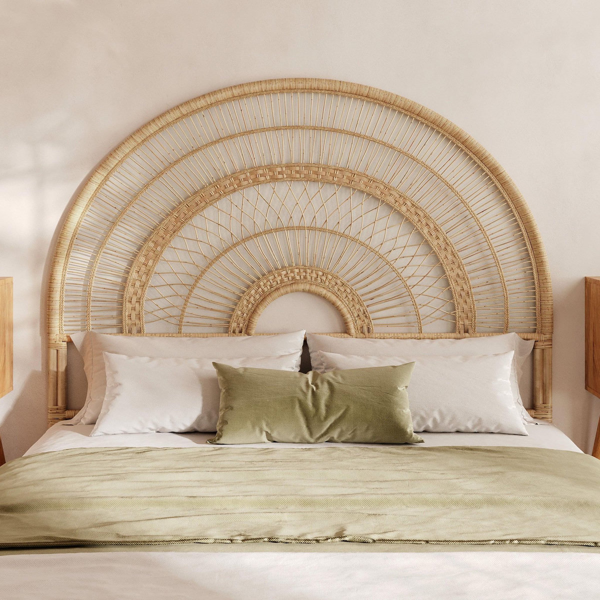 Rendez vous déco Tête de lit en rotin naturel 160 cm-Astéria