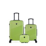 GENTLEMAN FARMER Lot de 3 - Valises weekend, cabine et vanity PETER. Coloris disponibles : Noir, Vert, Gris, Rouge, Beige, Bleu