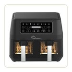 LITTLE BALANCE Friteuse diététique - LITTLE BALANCE - 8765 - Crousty light duo - 9 L - 2460 W - 9 programmes - Noir