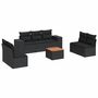 Voir la diapositive 2 : VIDAXL Salon de jardin 8 pcs avec coussins noir resine tressee