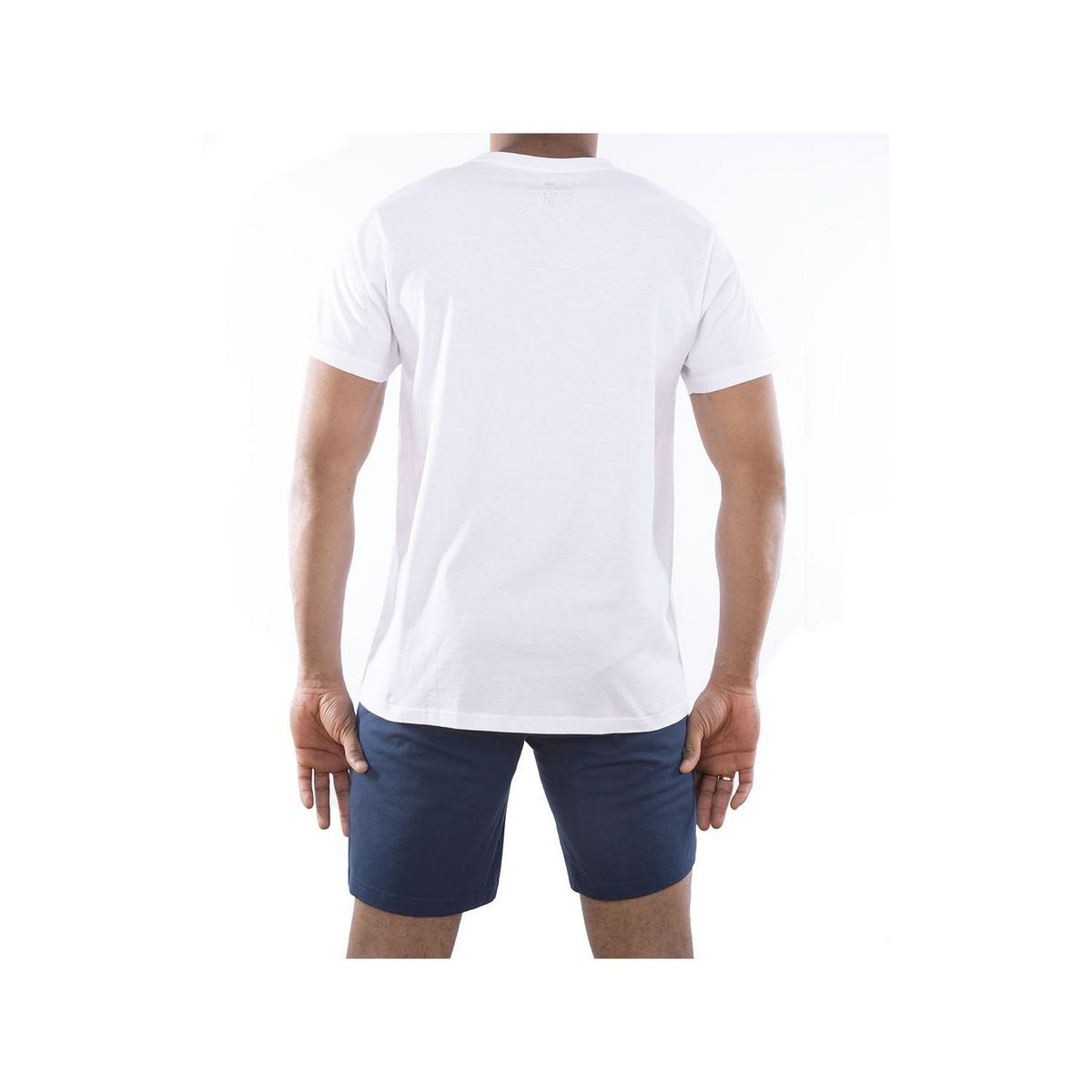 SERGE BLANCO Ensemble homme Pyjama court T-shirt col rond bicolore