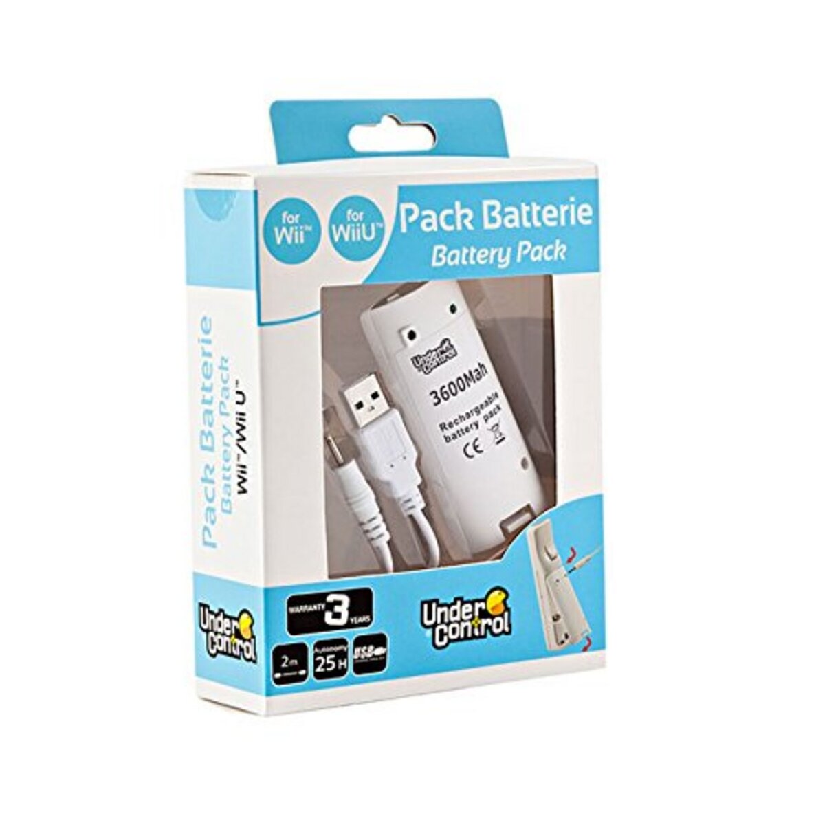 Batterie + câble pour Wiimote pas cher Auchan.fr