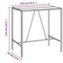 Voir la diapositive 6 : VIDAXL Table de bar et dessus en verre marron 110x70x110 cm poly rotin