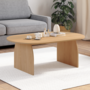 Voir la diapositive 2 : ID MARKET Table basse japandi ovale EDITH 110 cm bois effet hêtre