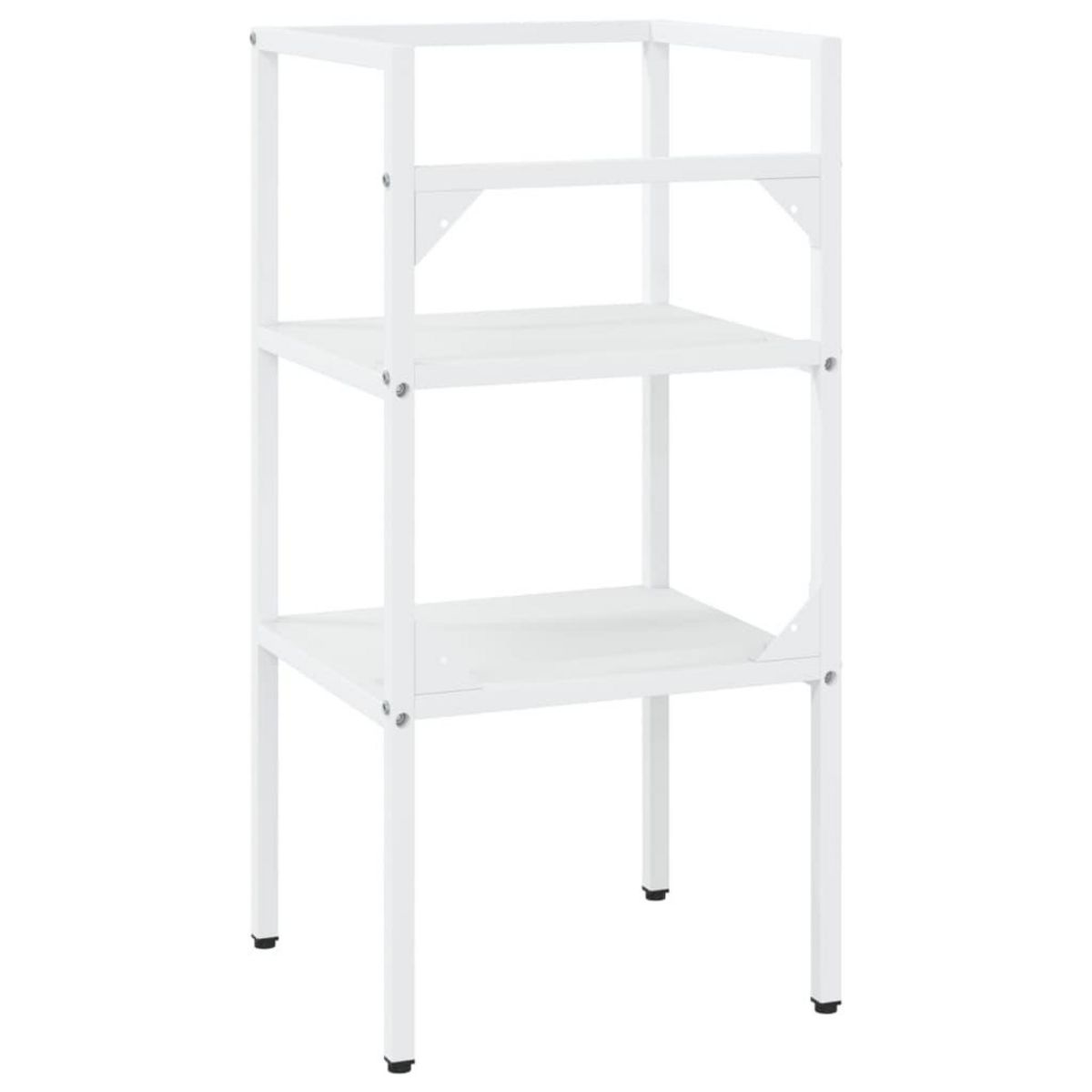 VIDAXL Cadre de lavabo de salle de bain Blanc 40x38x83 cm Fer