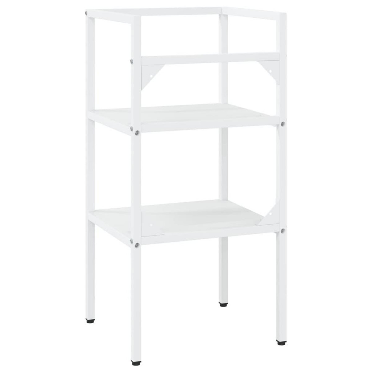 VIDAXL Cadre de lavabo de salle de bain Blanc 40x38x83 cm Fer