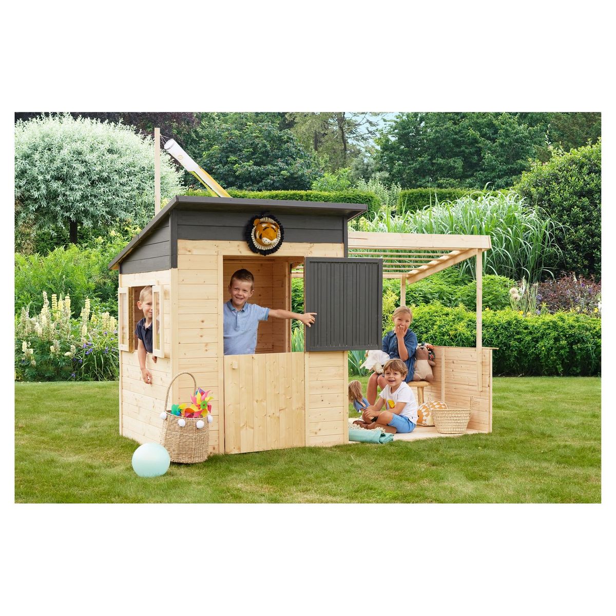 Soulet Cabane de jardin enfant - Bois - H1.60 m - SANTA BARBARA