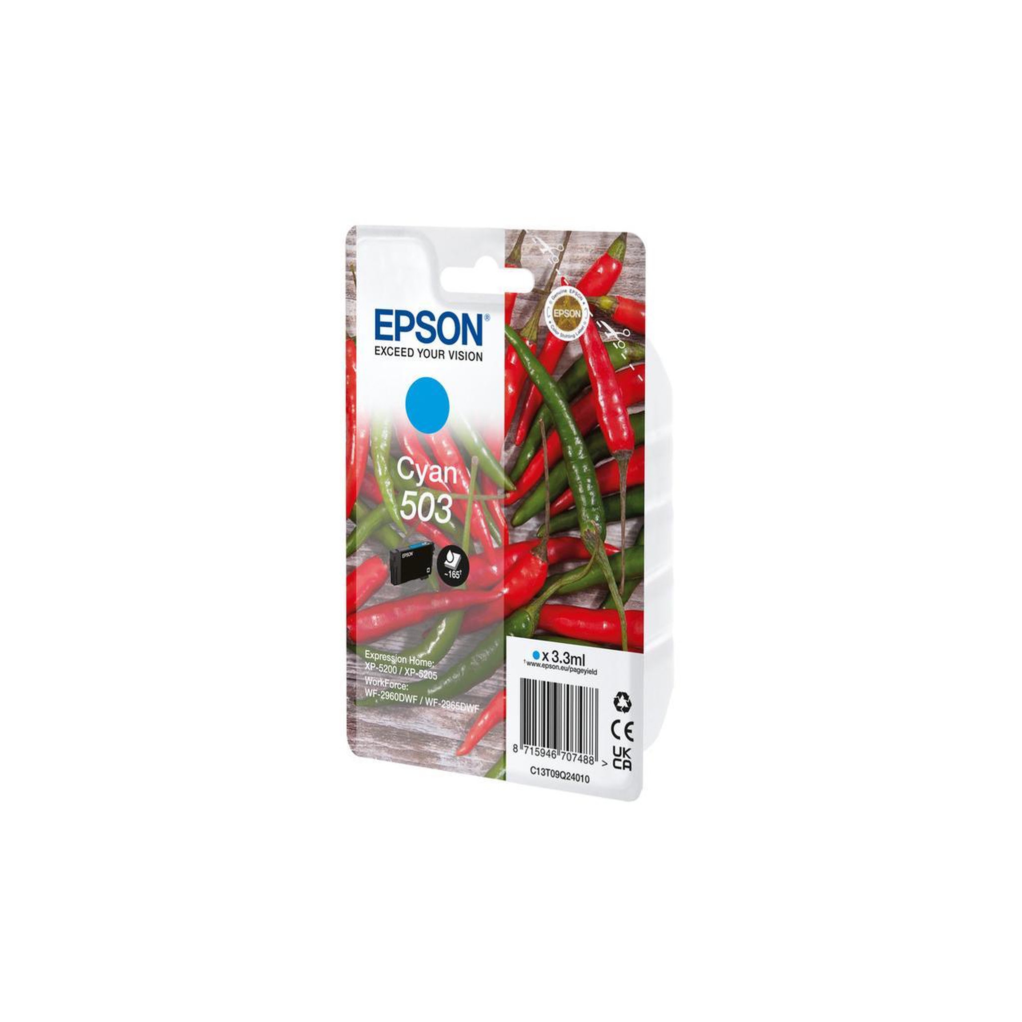 Voir la diapositive 3 : Epson Epson Ink 503 Cyan (C13T09Q24010)