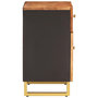 Voir la diapositive 5 : VIDAXL Table de chevet marron et noir 50x33x60 cm bois manguier solide