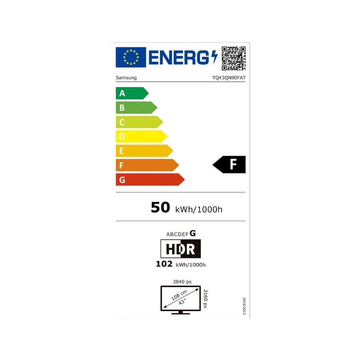 Samsung TV Mini Led NeoQLED TQ43QN90F 4K AI 2025