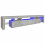 Voir la diapositive 2 : VIDAXL Meuble TV avec lumieres LED Gris beton 215x36,5x40 cm