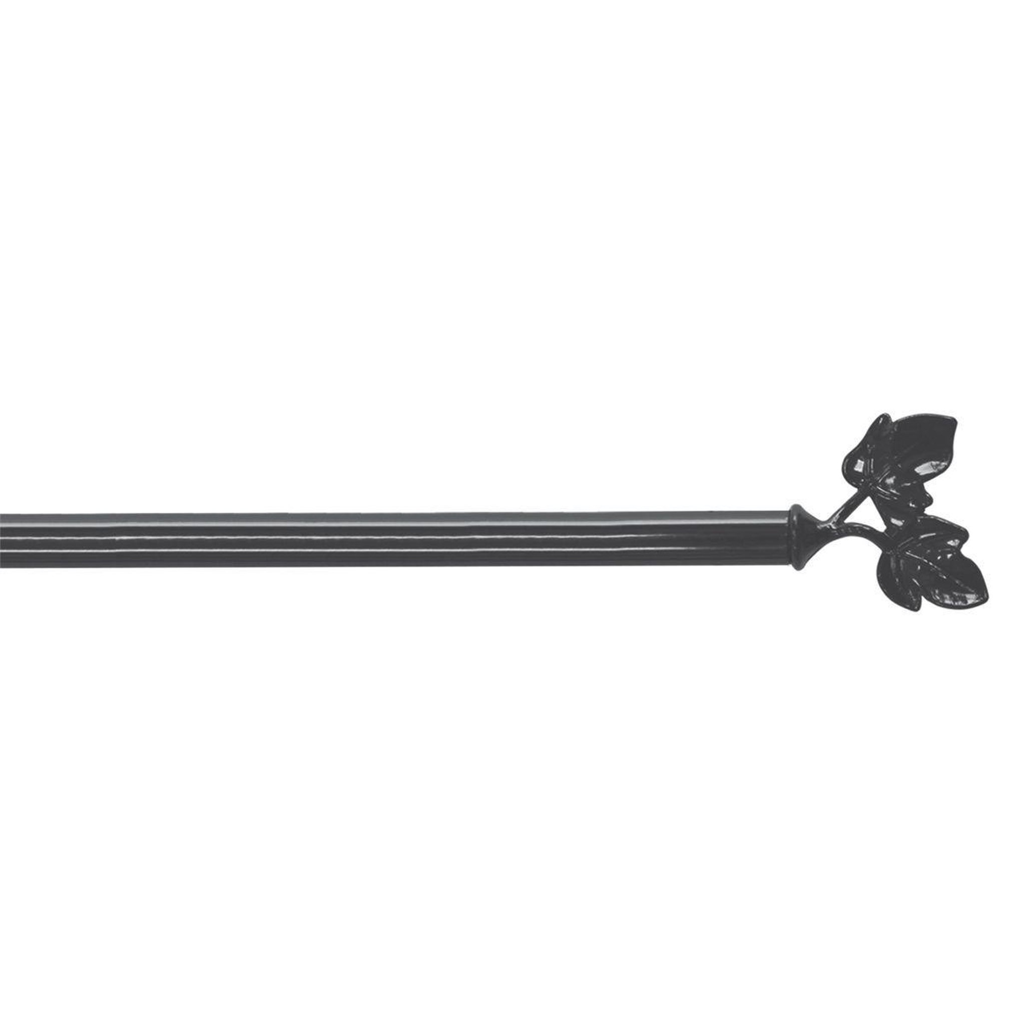 Douceur d'Intérieur Tringle déco extensible  feuillina  80-110cm anthracite