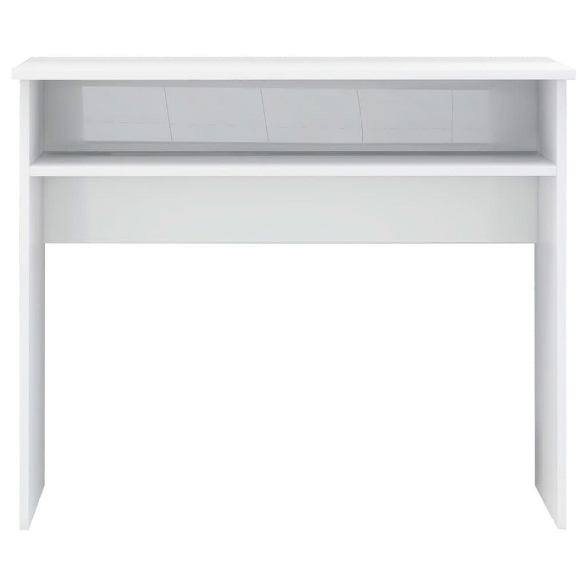 VIDAXL Bureau Blanc brillant 90x50x74 cm Bois d'ingenierie