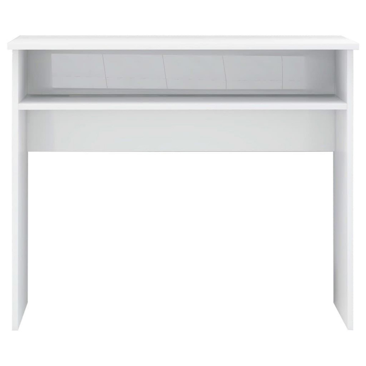 VIDAXL Bureau Blanc brillant 90x50x74 cm Bois d'ingenierie