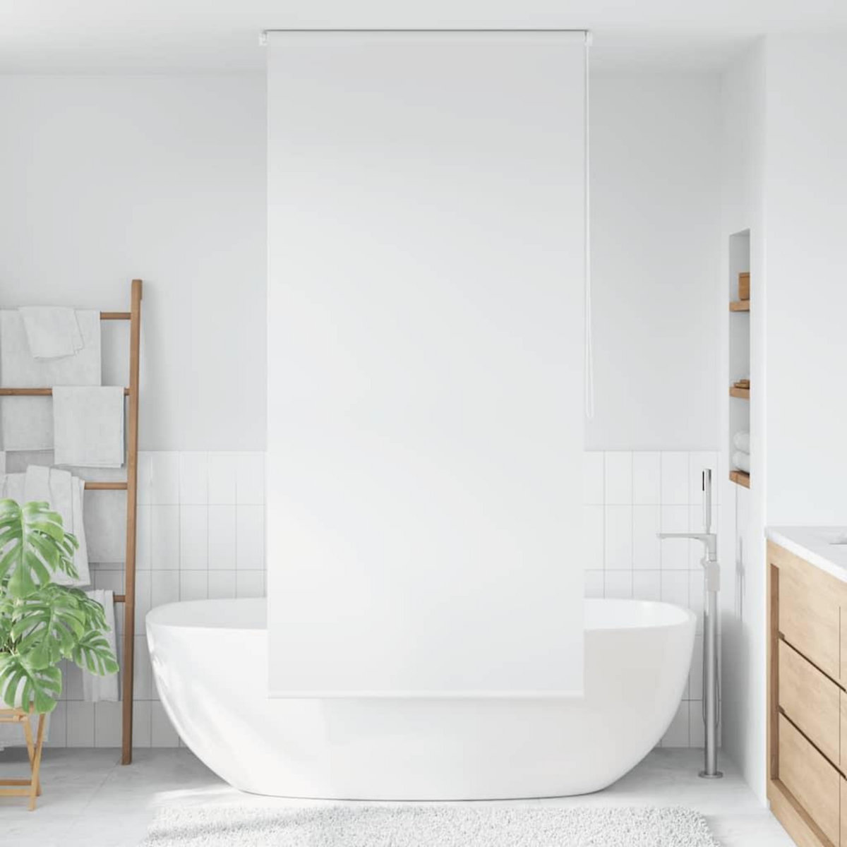 VIDAXL Store roulant de douche 120x240 cm Blanc