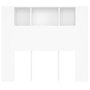 Voir la diapositive 4 : VIDAXL Armoire de tete de lit blanc 120x18,5x102,5 cm