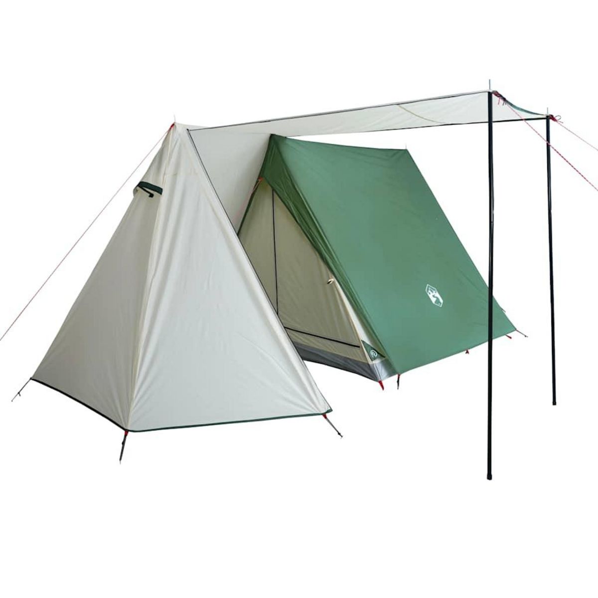 VIDAXL Tente de camping 3 personnes vert impermeable