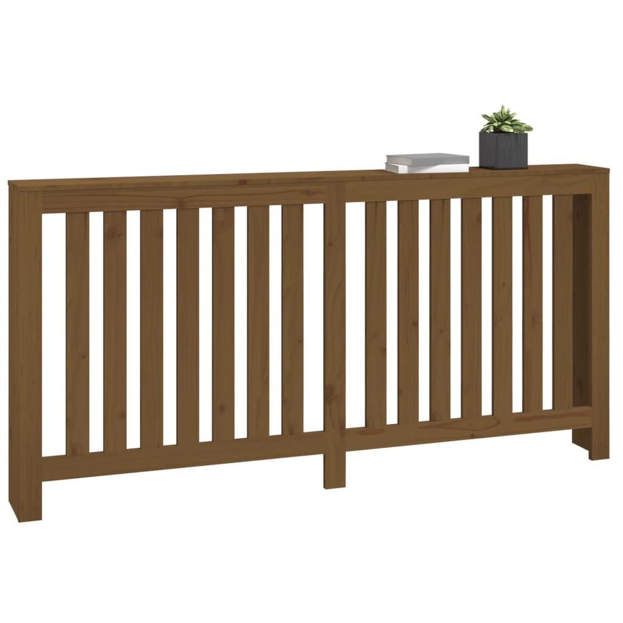 Voir la diapositive 4 : VIDAXL Cache-radiateur Marron miel 169x19x84 cm Bois massif de pin