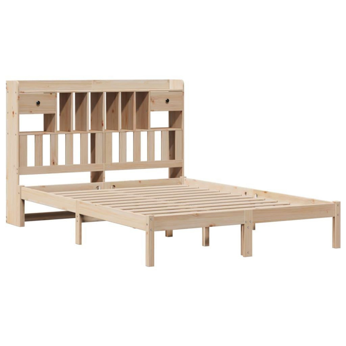 VIDAXL Lit bibliotheque sans matelas 140x200 cm bois massif de pin