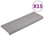 Voir la diapositive 2 : VIDAXL Tapis d'escalier 15 pcs 65x21x4 cm Gris clair