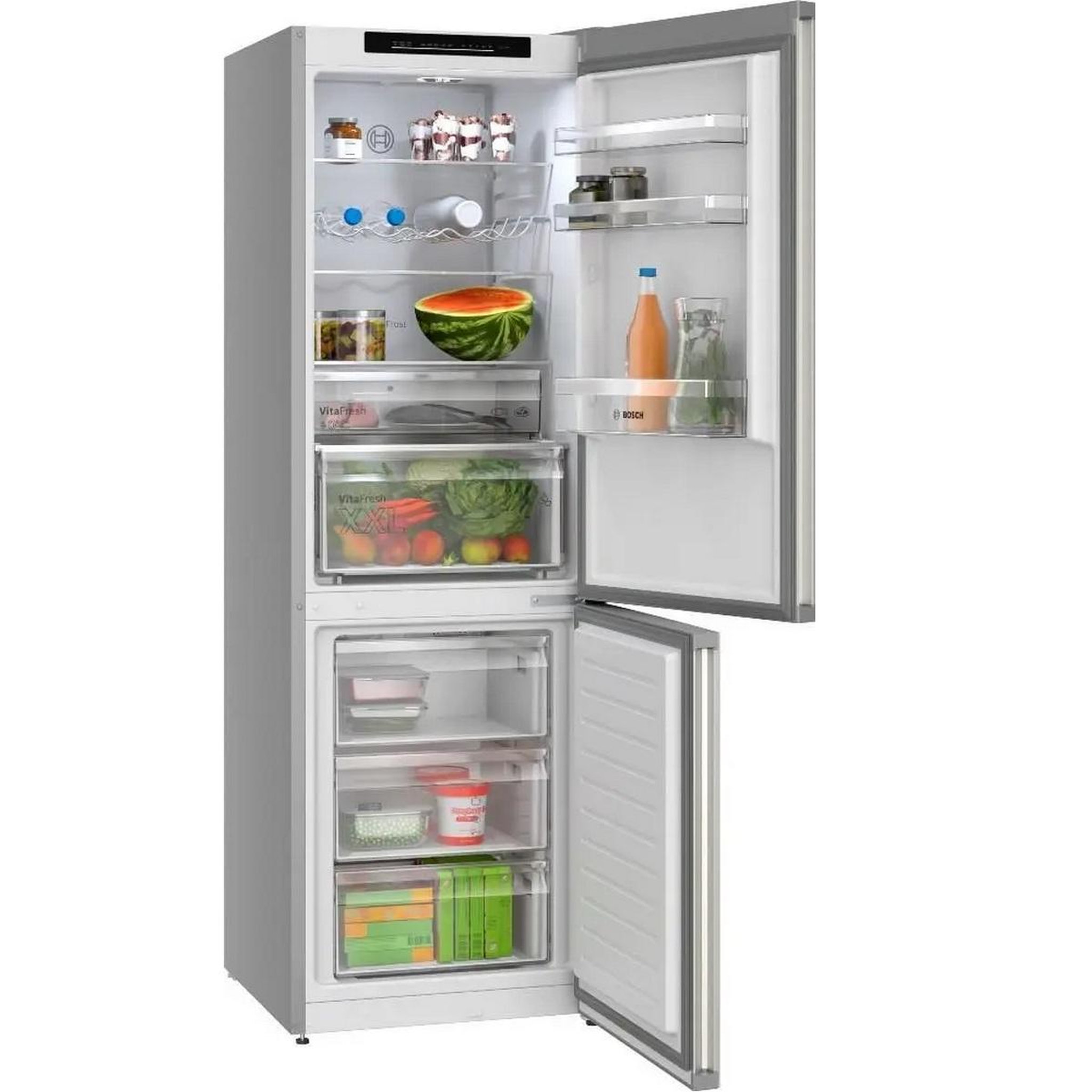 Voir la diapositive 5 : BOSCH Réfrigérateur combiné 60cm 321l nofrost inox - KGN362I1F