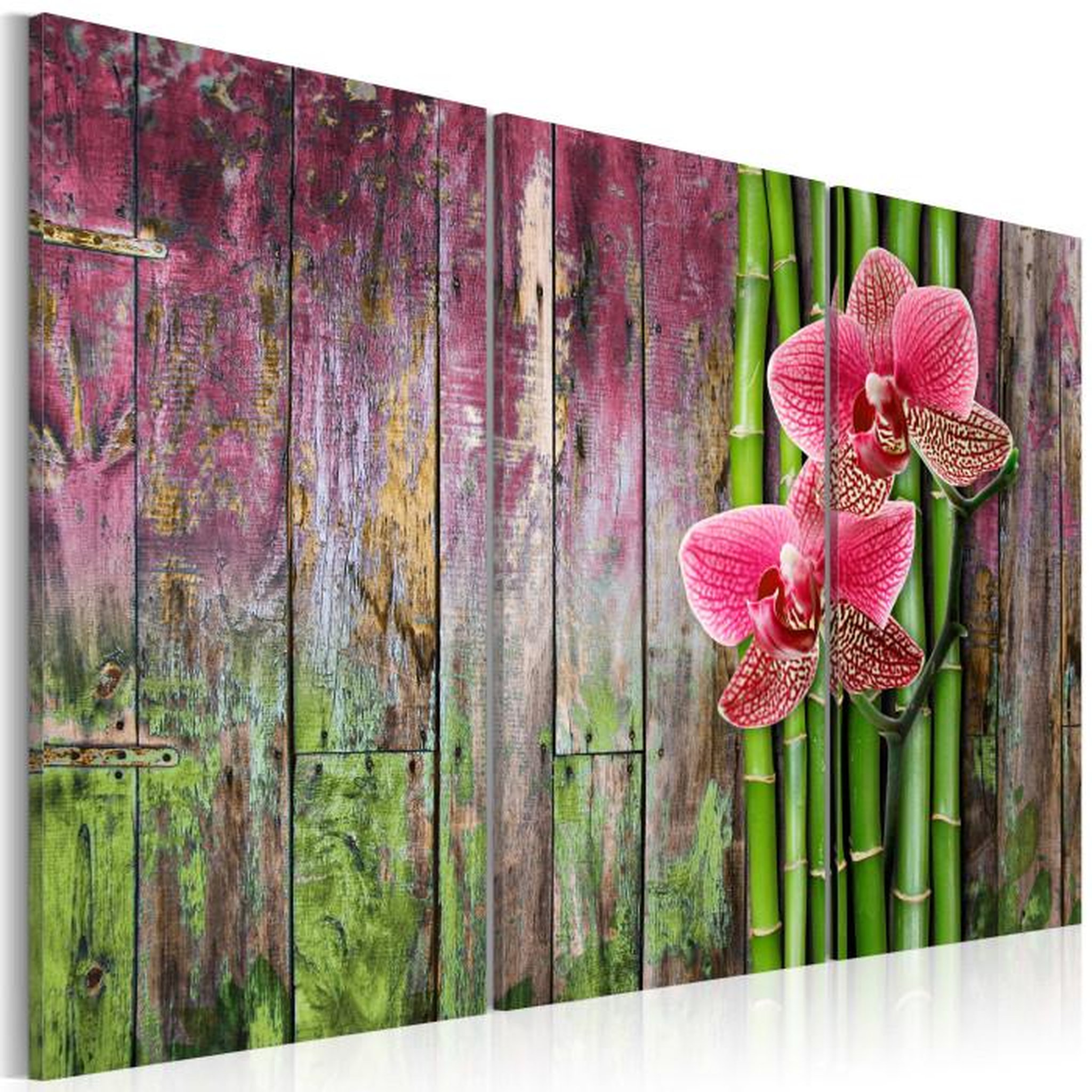 Paris Prix Tableau Imprimé  Fleur & Bambou. Coloris disponibles : Multicolore