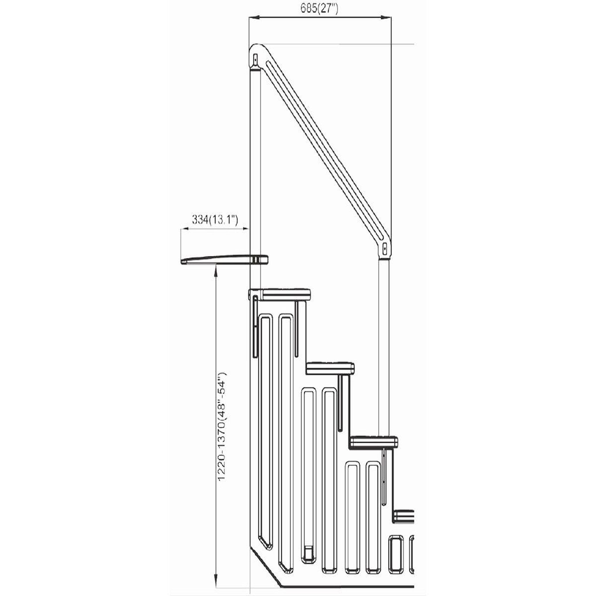 Voir la diapositive 2 : Habitat et Jardin Escalier simple pour piscine en plastique