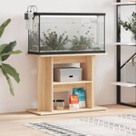 VIDAXL Support pour aquarium chêne sonoma 80x35x60cm bois d ingénierie