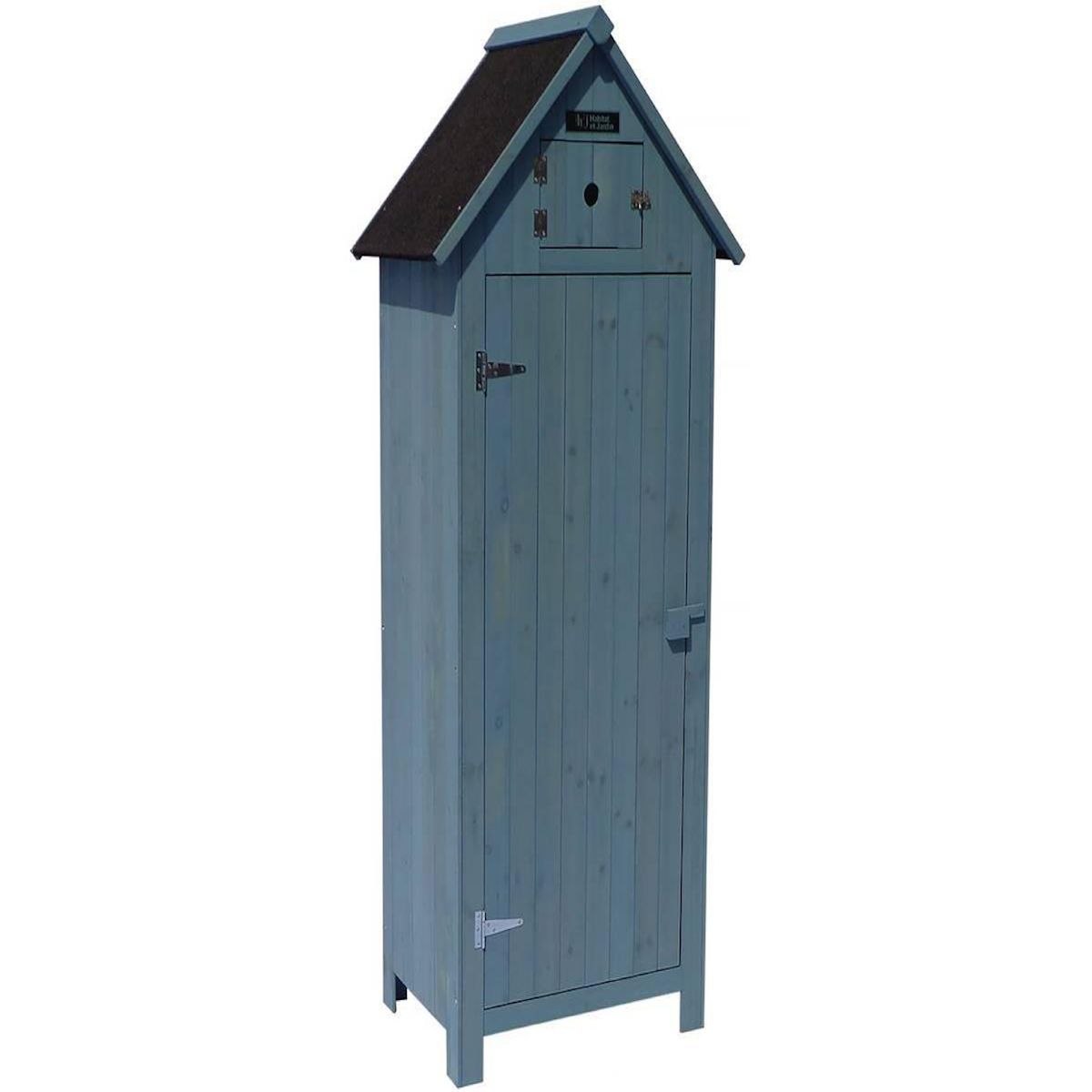 Habitat et Jardin Armoire de jardin  Cabanon  - 77 x 54.5 x 179 cm - Bleu ciel