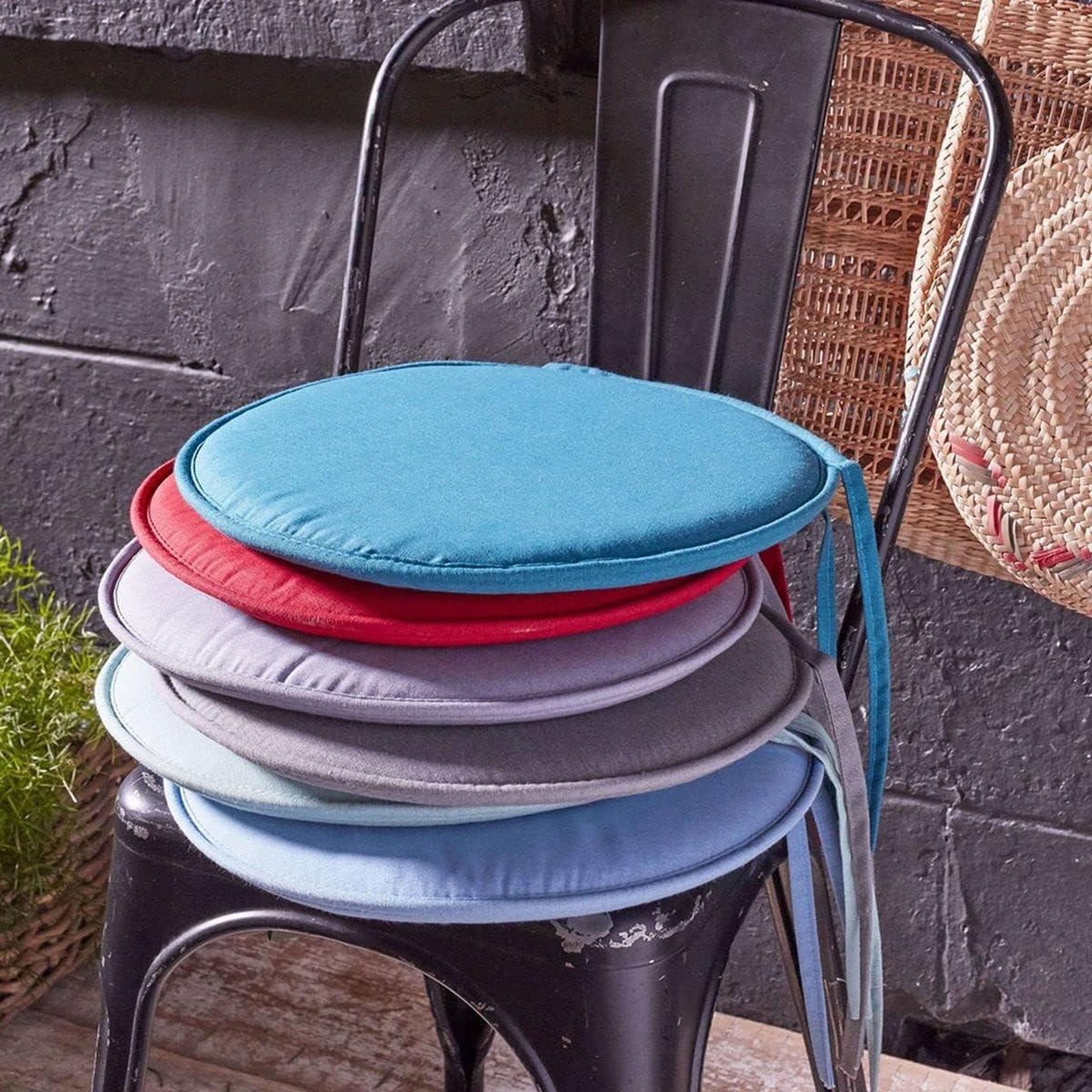 Voir la diapositive 4 : Eden Galette ronde en polyester couleur uni