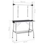 Voir la diapositive 6 : VIDAXL Table de toilettage reglable de chiens avec 2 boucles et panier