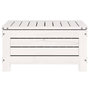 Voir la diapositive 5 : VIDAXL Repose-pied de jardin blanc 62x63,5x32 cm bois de pin massif
