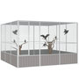 Voir la diapositive 2 : VIDAXL Cage a oiseaux Gris 302,5x324,5x211,5 cm Acier galvanise
