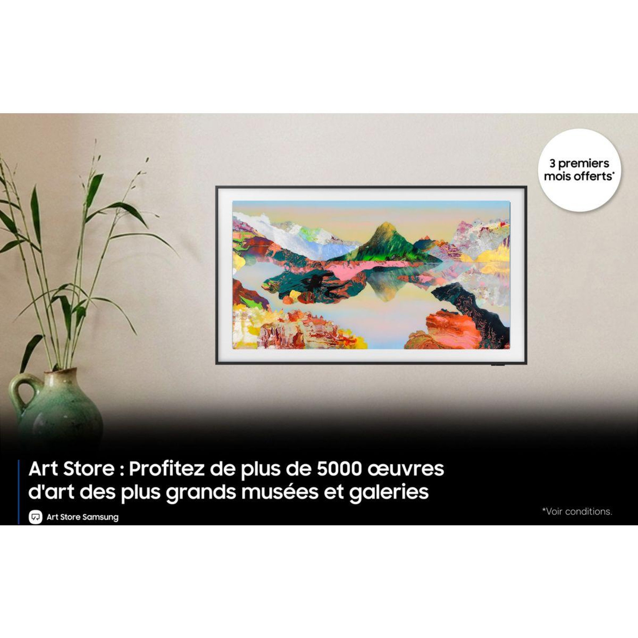 Voir la diapositive 4 : Samsung Tv mini led the frame pro tq65ls03hw (2026) 65  (163 cm) 4k - mode art (effet tableau), anti-reflet