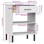 Voir la diapositive 6 : VIDAXL Armoire console avec pieds en metal Blanc Bois pin massif OSLO